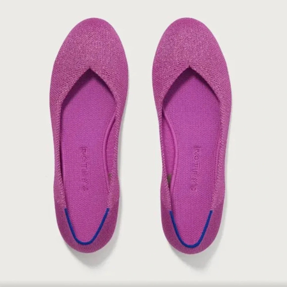 Rare Rothy’s ‘The Flat’ Limited Edition Shoes - Metallic Bloom - Picture 2 of 9